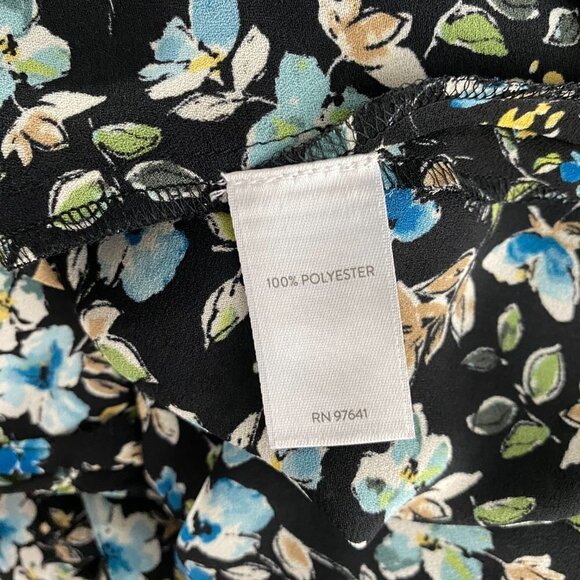 J. Jill Double Layer Shirt Women's XL Floral Long Sleeve Multicolored Flawed - Picture 9 of 13